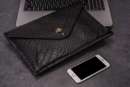 Genuine leather women's laptop case 13,3' SA25 Asti Black Snake