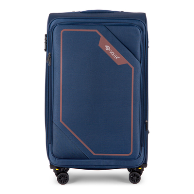 Large soft luggage L 26'' Solier STL2240 navy-brown