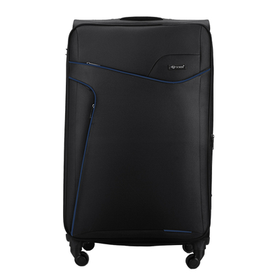 Large soft luggage L Solier STL1651 black-blue