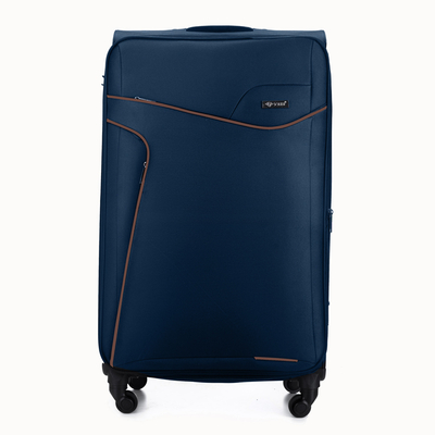 Large soft luggage L Solier STL1651 navy-coffee