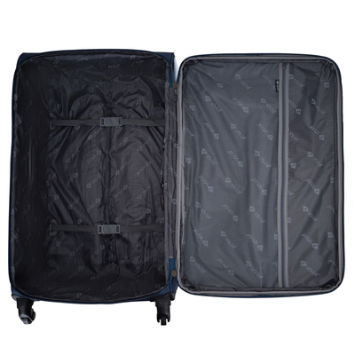 Large soft luggage L Solier STL1651 navy-coffee