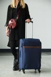 Large soft luggage XL Solier STL1311 navy-brown