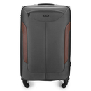 Large soft luggage XL Solier STL1801 dark grey-brown