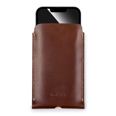 Leather case for IPhone 13/14 Solier SA57 brown