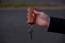 Leather men's key holder SOLIER SA11 BROWN/MAROON