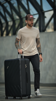 MEDIUM SUITCASE 22' STL945 ABS DARK GREY