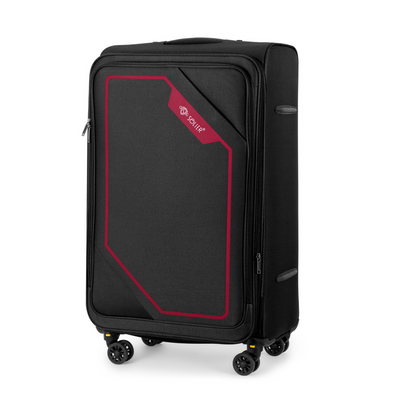 Medium soft luggage M 23'' Solier STL2240 black-red 