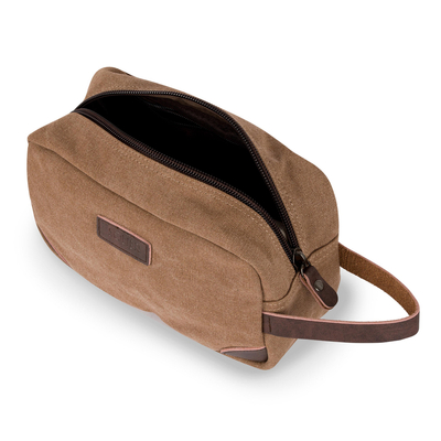 Men's canvas beauty bag SK05 light brown