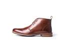 Men's stylish leather Chukka boots brown M019B