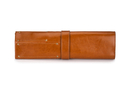 Personalised leather knife case Solier SA44 camel
