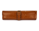 Personalised leather knife case Solier SA44 vintage brown