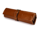 Personalised leather knife case Solier SA44 vintage brown