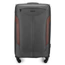 Soft luggage set Solier STL1801 dark grey-brown