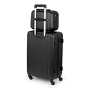 Travel suitcase set Travel case + medium suitcase 22' ABS STL902 black