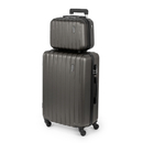 Travel suitcase set Travel case + medium suitcase 24' ABS STL902 dark grey