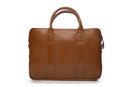 Vintage brown leather shoulder laptop bag EDYNBURG