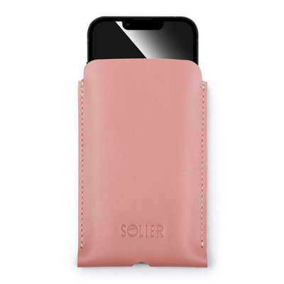 Leather case for IPhone 13/14 Solier SA57 pink 