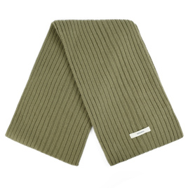 Wełniany ciepły szalik 100% wełny MERIN - khaki