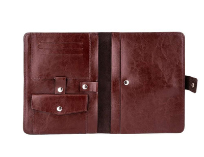 Genuine leather men's organiser Solier SA21 burgundy