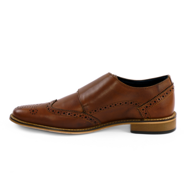Men's stylish leather Chukka shoes / boots dark brown M467DBS