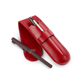 PERSONALIZOWANE SKÓRZANE ETUI NA PIÓRO/PIÓRNIK SOLIER SA14 CZERWONY