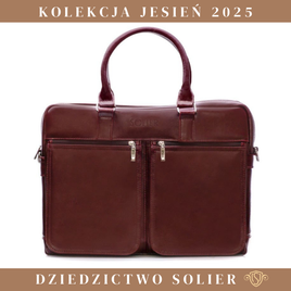 Men's leather shoulder bag Solier SL01 DUNDEE