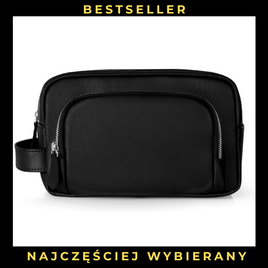 Elegancka skórzana kosmetyczka SK04 Solier czarna