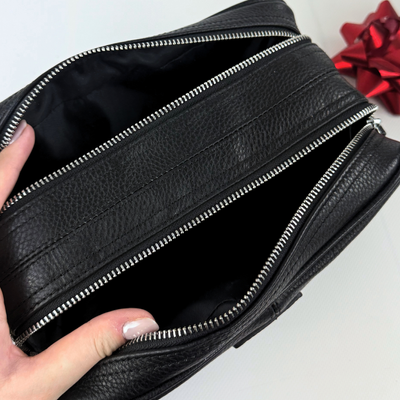 Elegant leather men's beauty bag SOLIER SZETLAND