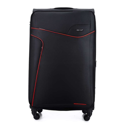 Large soft luggage XL Solier STL1651 black-red