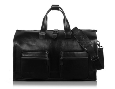 Genuine leather men's garment bag SL18 Harlow black