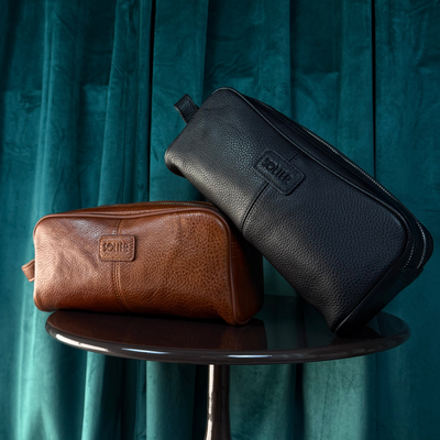 Elegant leather men's beauty bag SOLIER SZETLAND