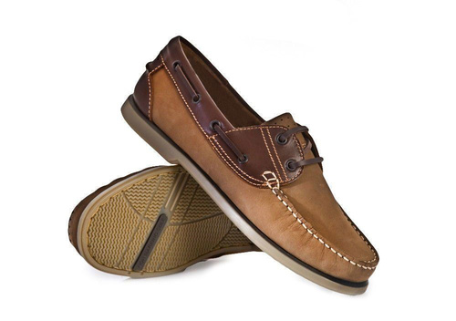 Men's leather moccasins brown M551BN