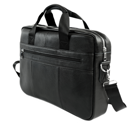 Torba weekendowa podróżna skórzana Solier SL39 Astrin czarna