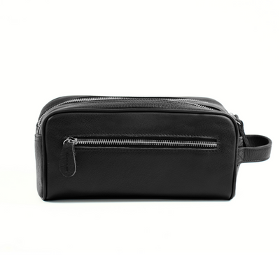 Personlised genuine leather men's beauty bag