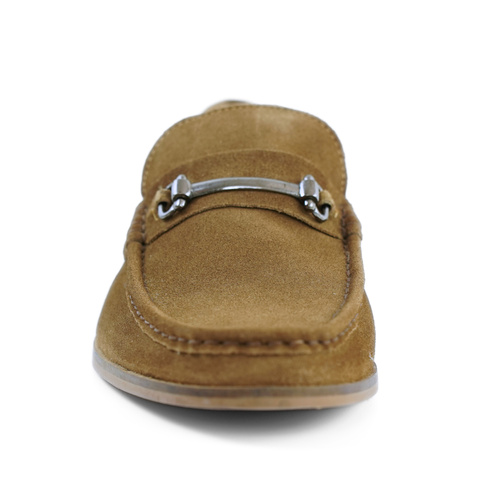 Men's stylish leather Chukka shoes / boots dark brown M467DBS