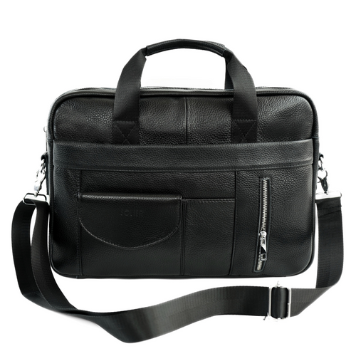 Torba weekendowa podróżna skórzana Solier SL39 Astrin czarna