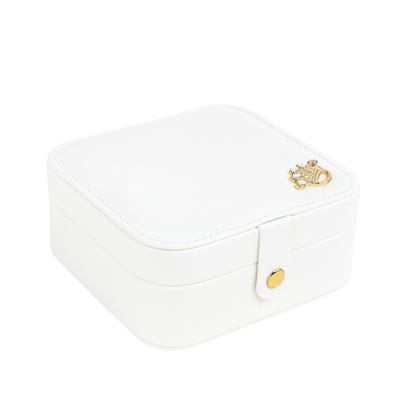 Personalizowana duża szkatułka na biżuterię - jasny beż