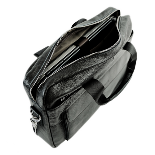 Torba weekendowa podróżna skórzana Solier SL39 Astrin czarna