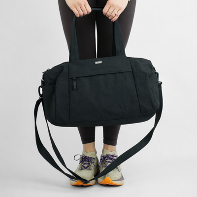 Sportowa torba materiałowa fitness Solier FB52 Lunea - czarna