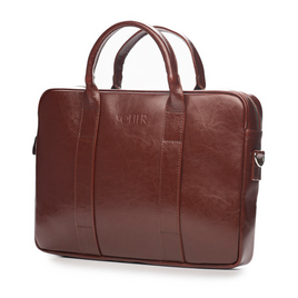 Maroon leather shoulder laptop bag SL20 EDYNBURG