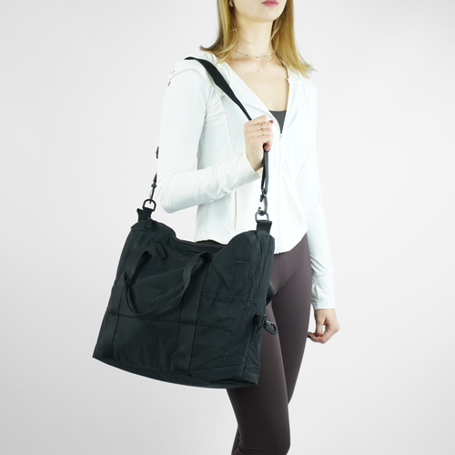 Genuine leather woman's laptop bag FL25 black with snake pattern