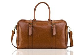 Vintage brown leather men`s weekend bag HAMILTON