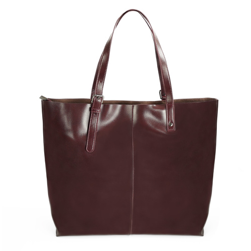 Genuine leather woman's laptop bag FL25 black with snake pattern