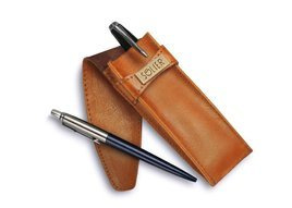 Leather men's pen case SA12 CAMEL