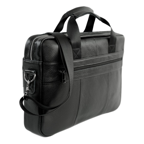 Torba weekendowa podróżna skórzana Solier SL39 Astrin czarna