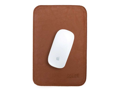 Genuine leather mouse pad Solier SA42 camel