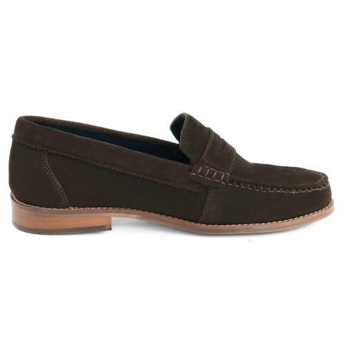 Men's stylish leather Chukka shoes / boots dark brown M467DBS