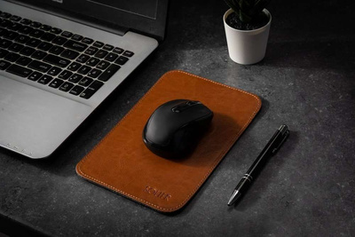 Genuine leather mouse pad Solier SA42 camel