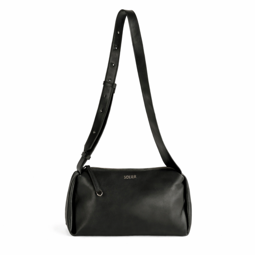 Genuine leather woman's laptop bag FL25 black with snake pattern