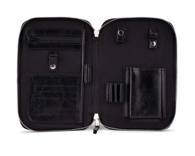 Genuine leather organiser Solier SA38 black